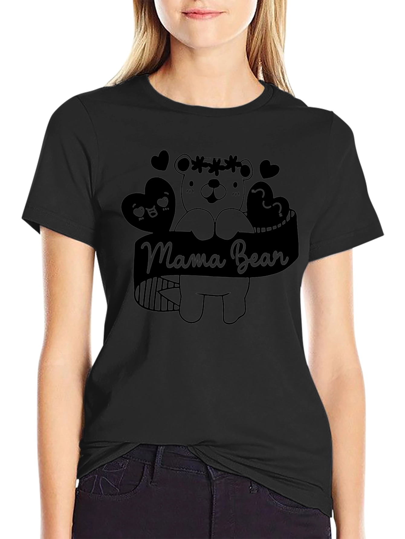 Mama Bear Graphic Tee - Black Unisex T-Shirt