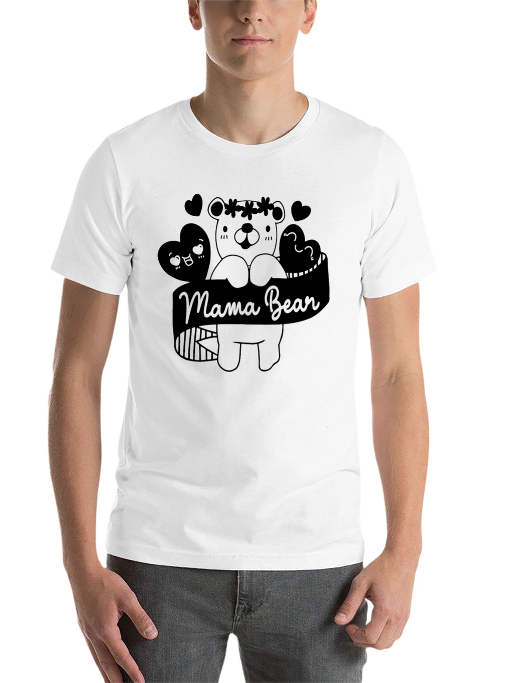 Mama Bear Graphic Tee - Black Unisex T-Shirt