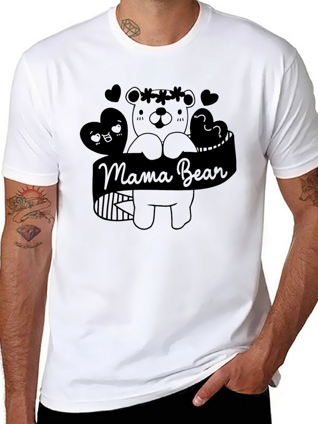 Mama Bear Graphic Tee - Black Unisex T-Shirt