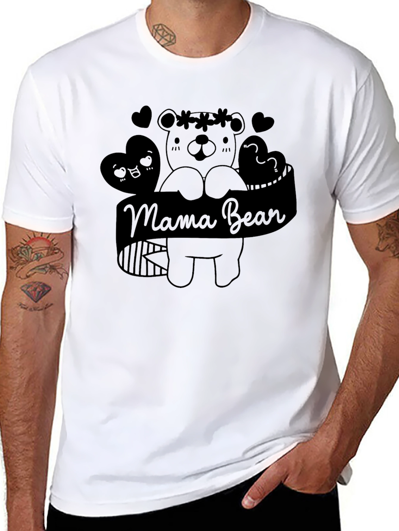 Mama Bear Graphic Tee - Black Unisex T-Shirt