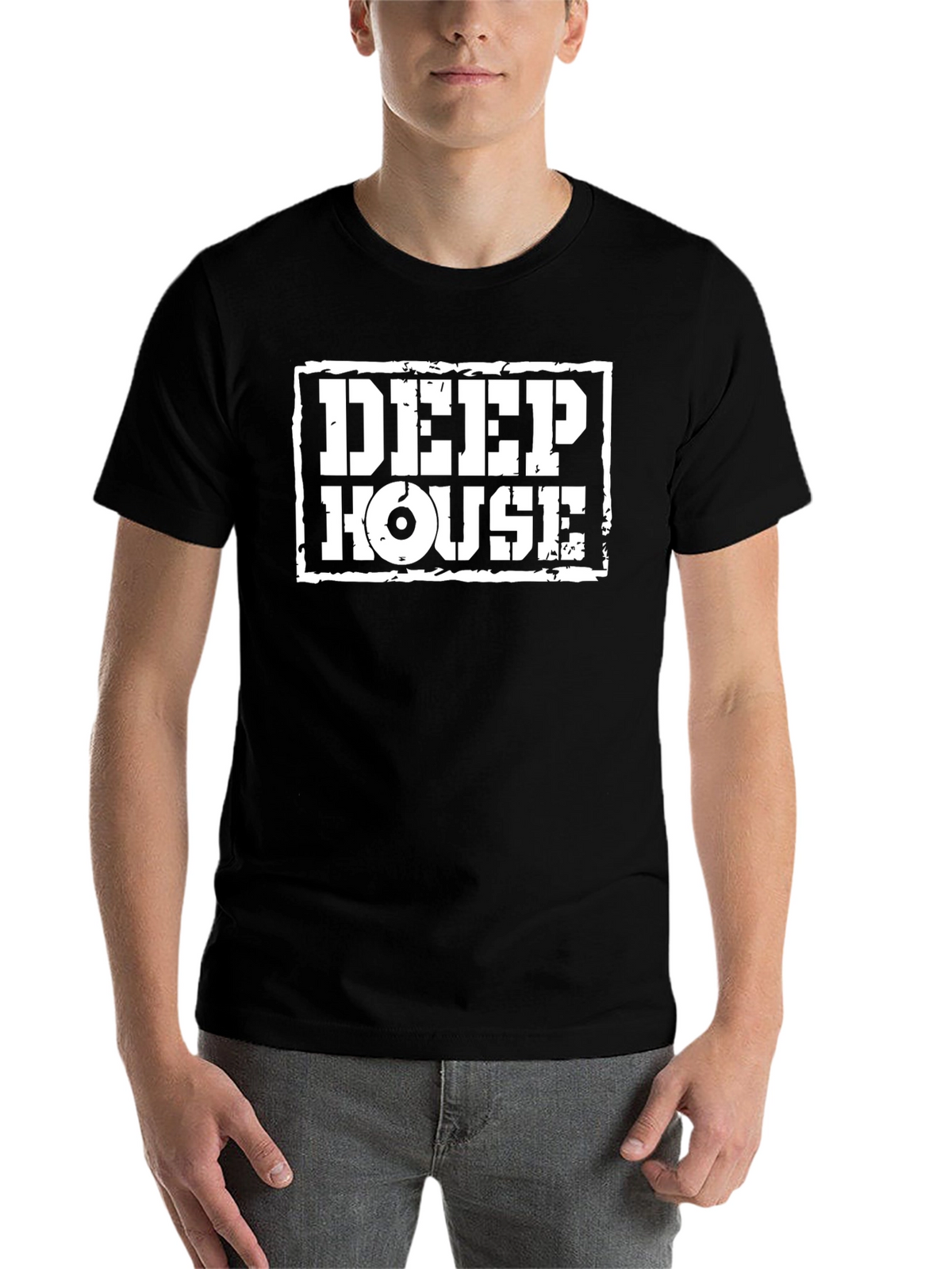 Deep House Black Graphic Tee Shirt