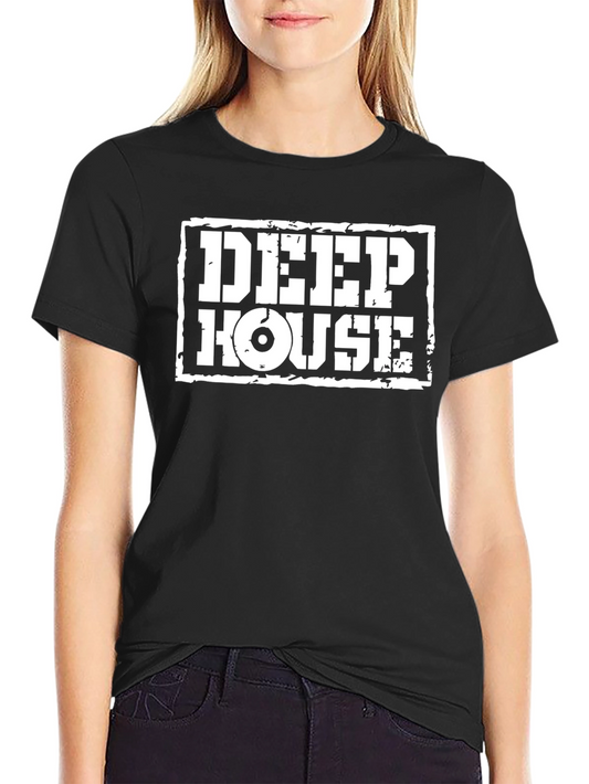 Deep House Black Graphic Tee Shirt