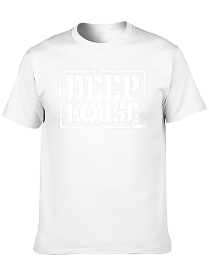 Deep House Black Graphic Tee Shirt