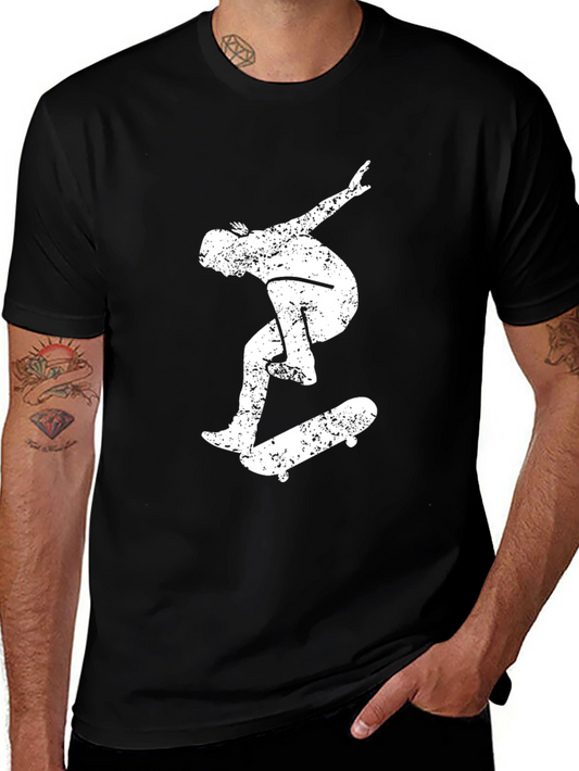 Skateboarder Graphic Black T-Shirt