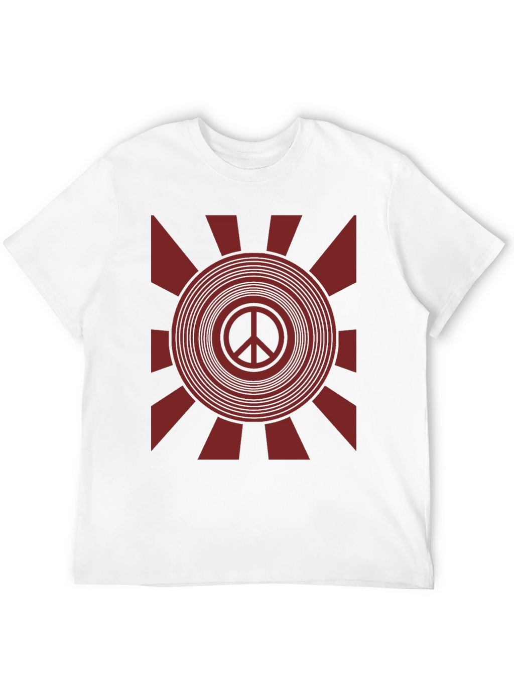 Retro Peace Sign Graphic T-Shirt - Black