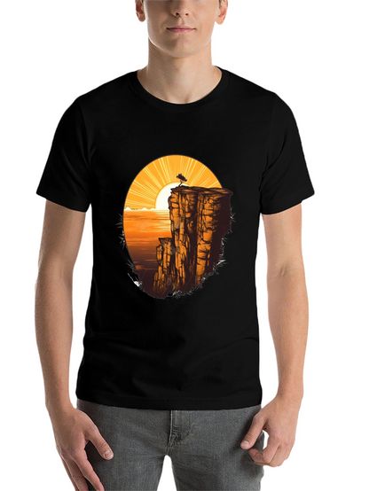 Cliff & Sunset Graphic Tee - Black