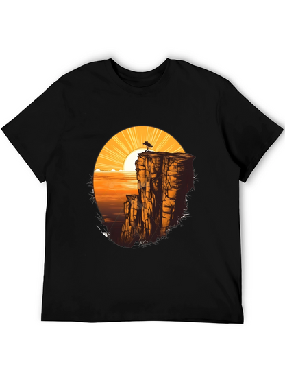 Cliff & Sunset Graphic Tee - Black