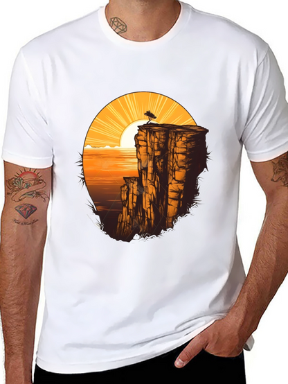 Cliff & Sunset Graphic Tee - Black
