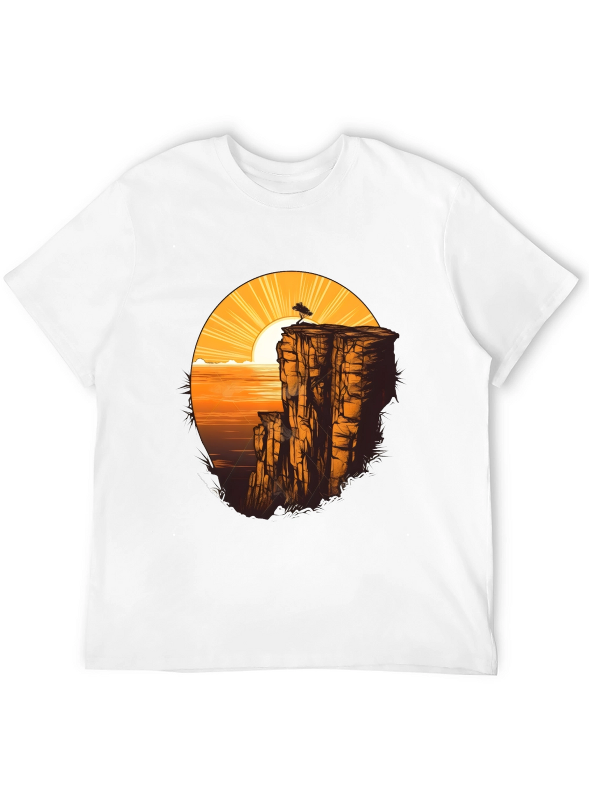 Cliff & Sunset Graphic Tee - Black