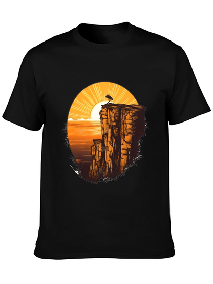 Cliff & Sunset Graphic Tee - Black