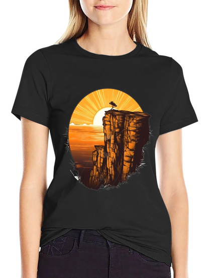 Cliff & Sunset Graphic Tee - Black