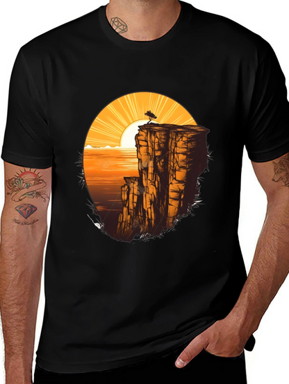 Cliff & Sunset Graphic Tee - Black