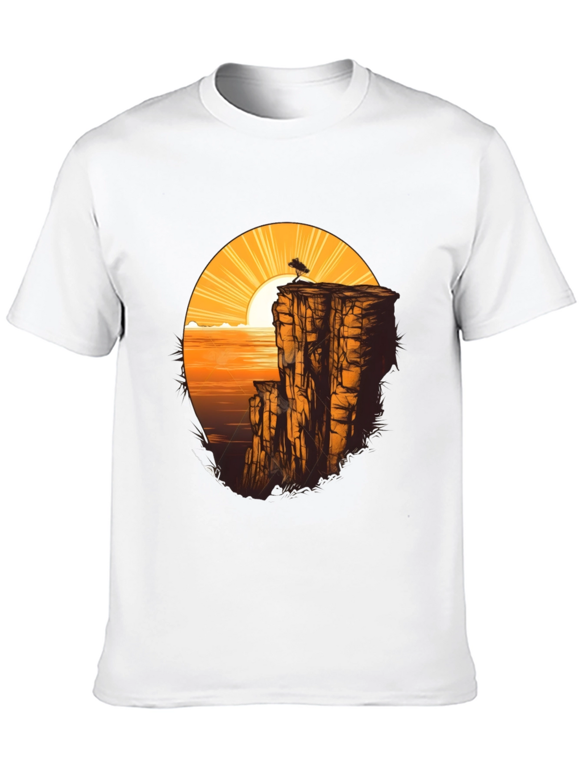 Cliff & Sunset Graphic Tee - Black