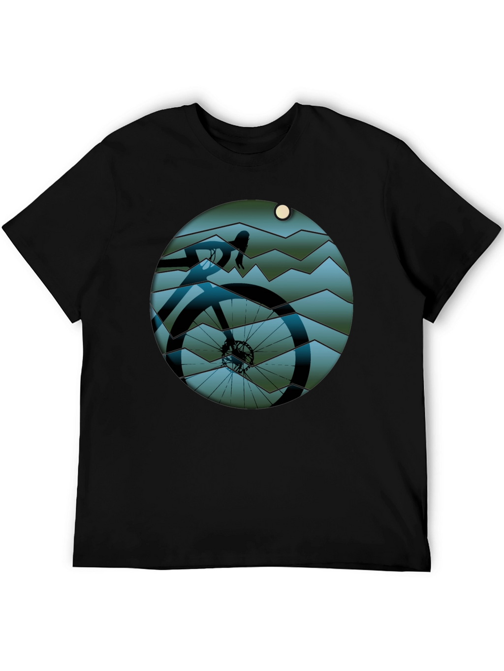 Cycle Scene Graphic Tee - Black
