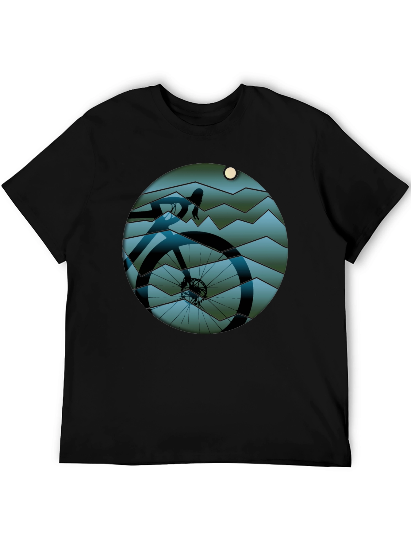 Cycle Scene Graphic Tee - Black
