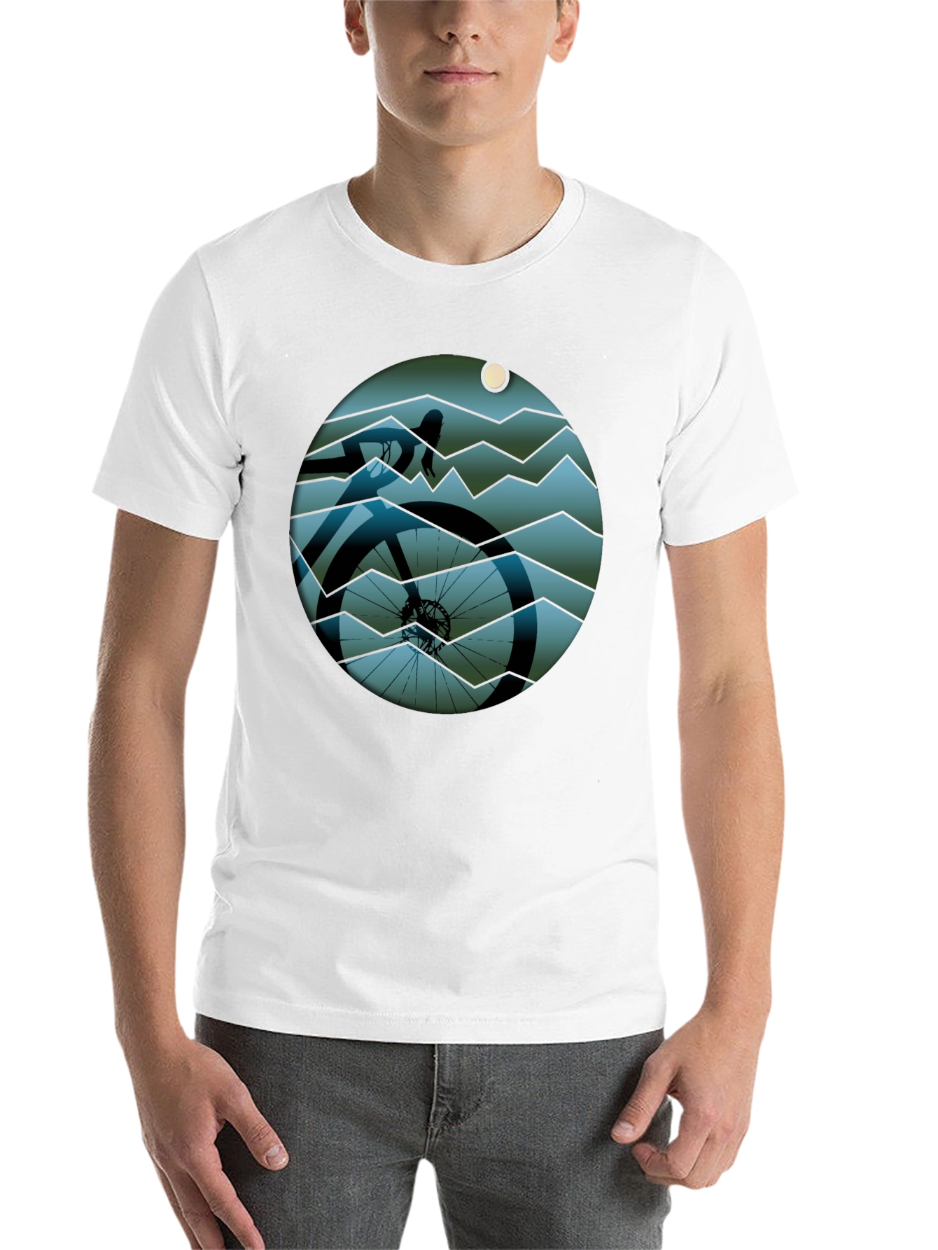 Cycle Scene Graphic Tee - Black