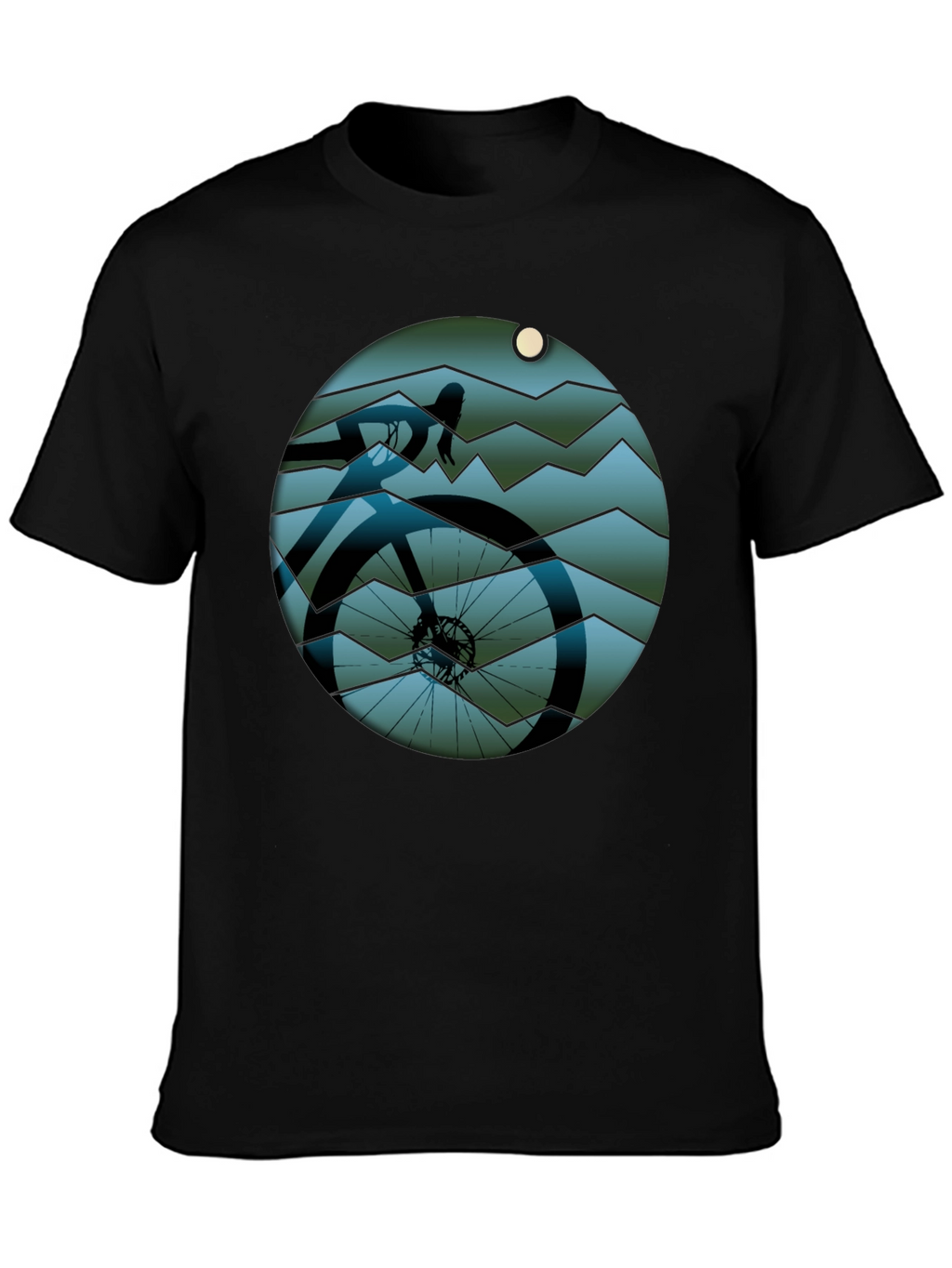 Cycle Scene Graphic Tee - Black