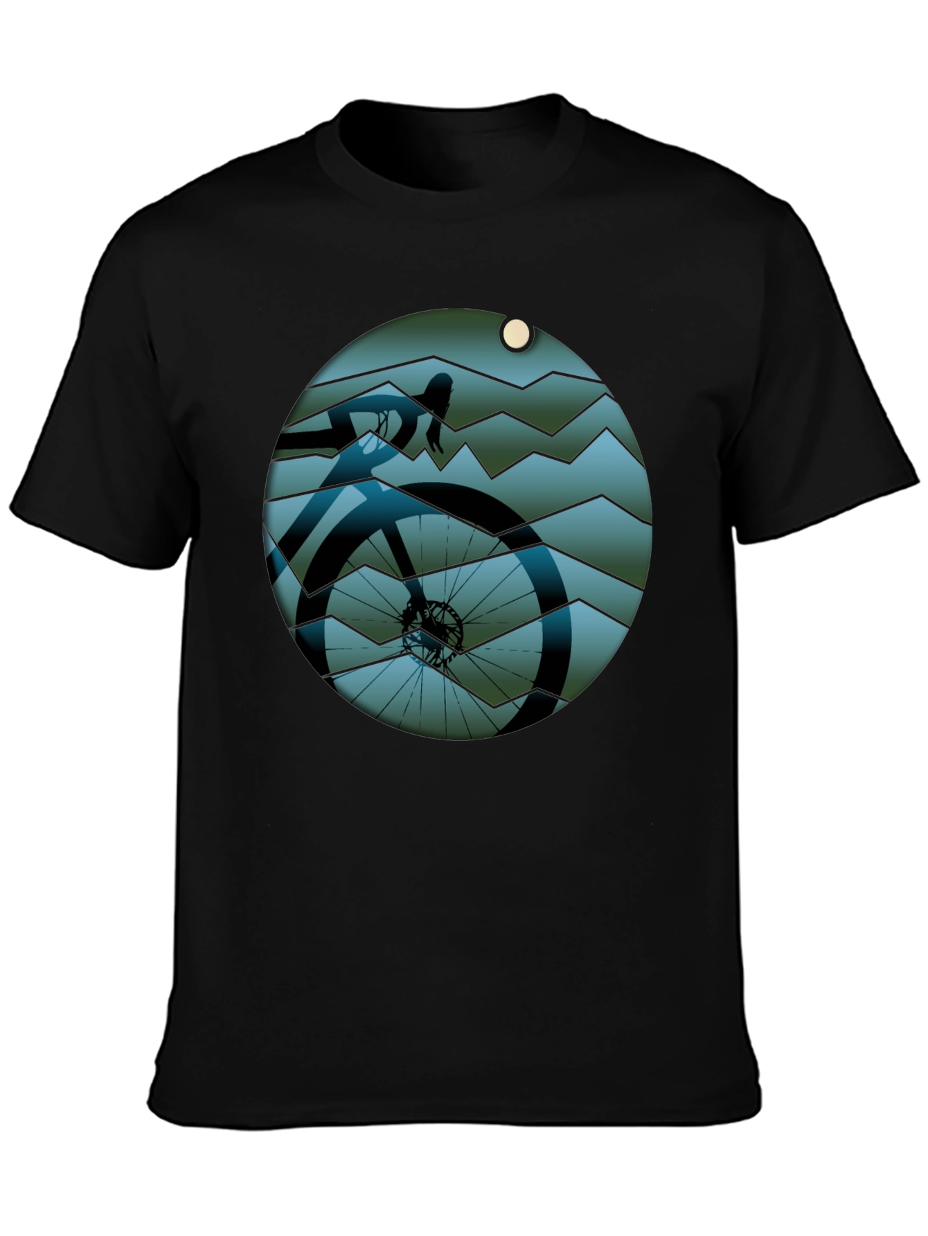 Cycle Scene Graphic Tee - Black