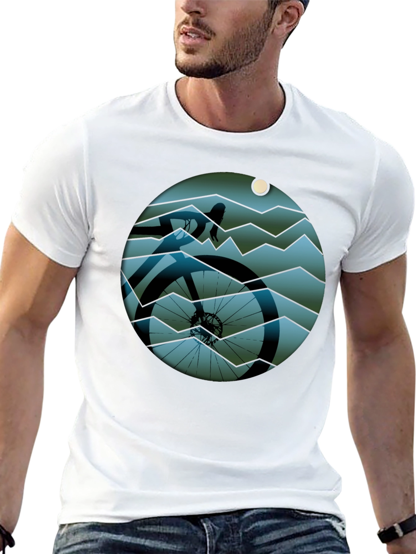 Cycle Scene Graphic Tee - Black