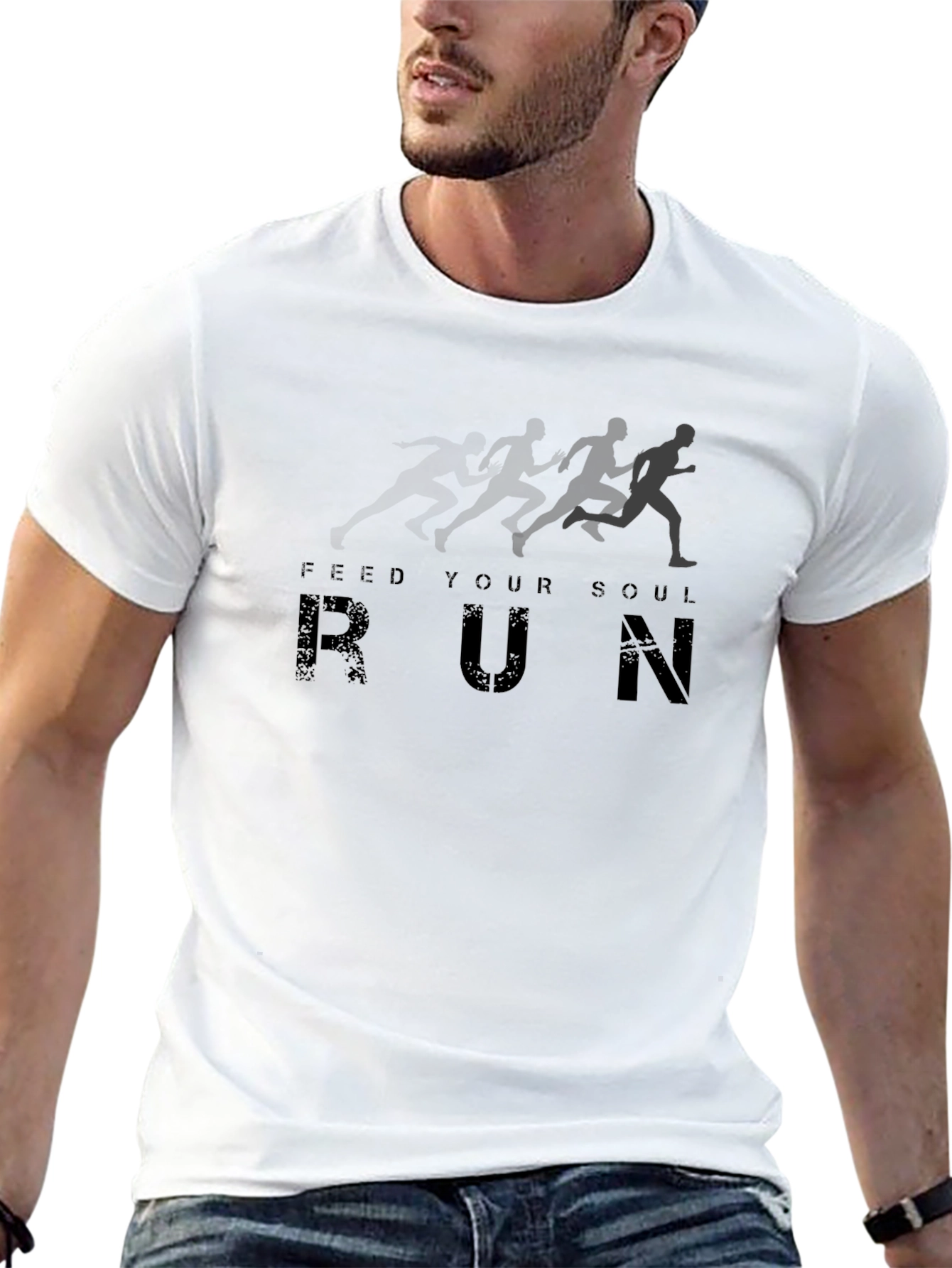 Feed Your Soul Run T-Shirt - Black