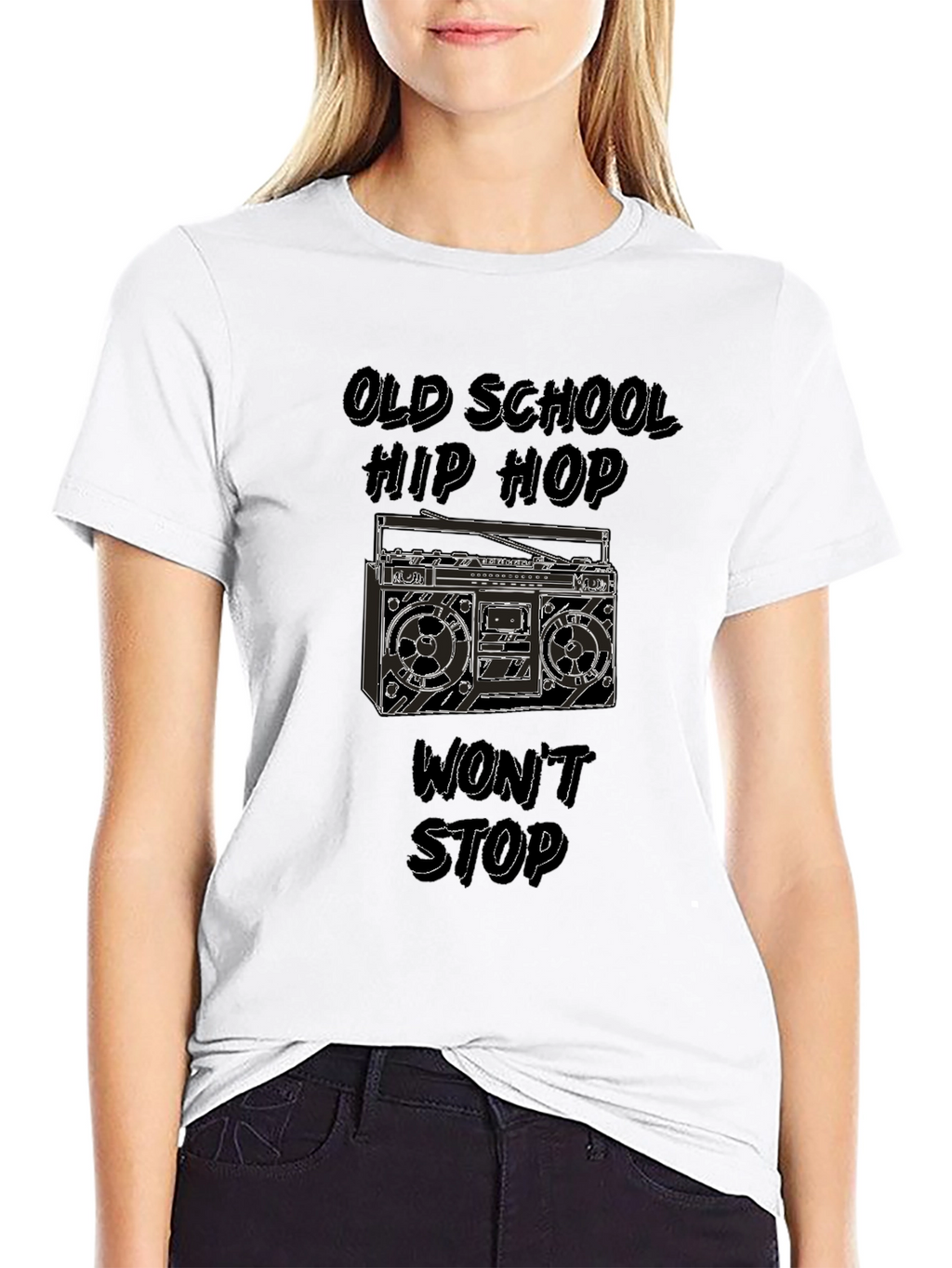 Old School Hip Hop Boombox Graphic Tee