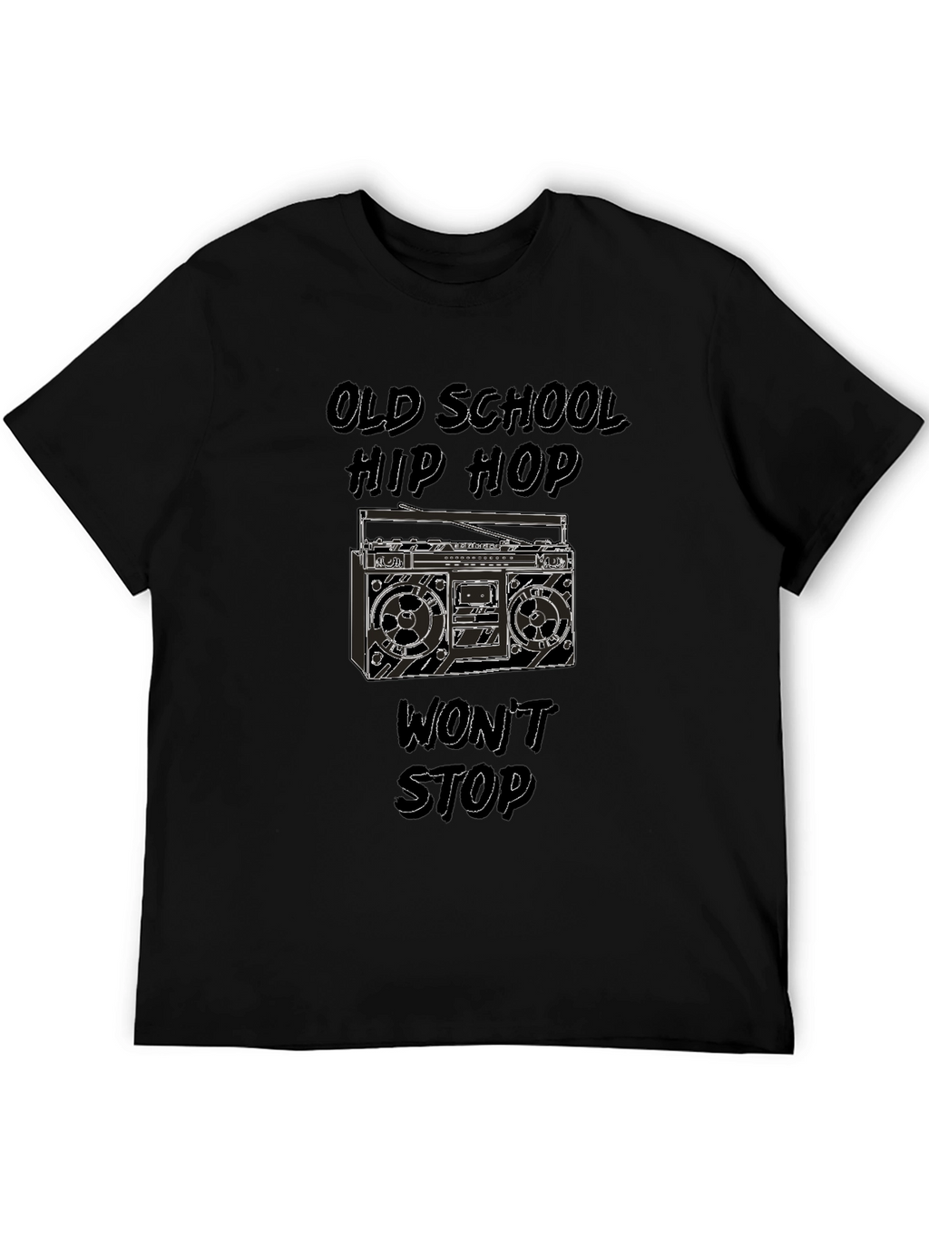 Old School Hip Hop Boombox Graphic Tee