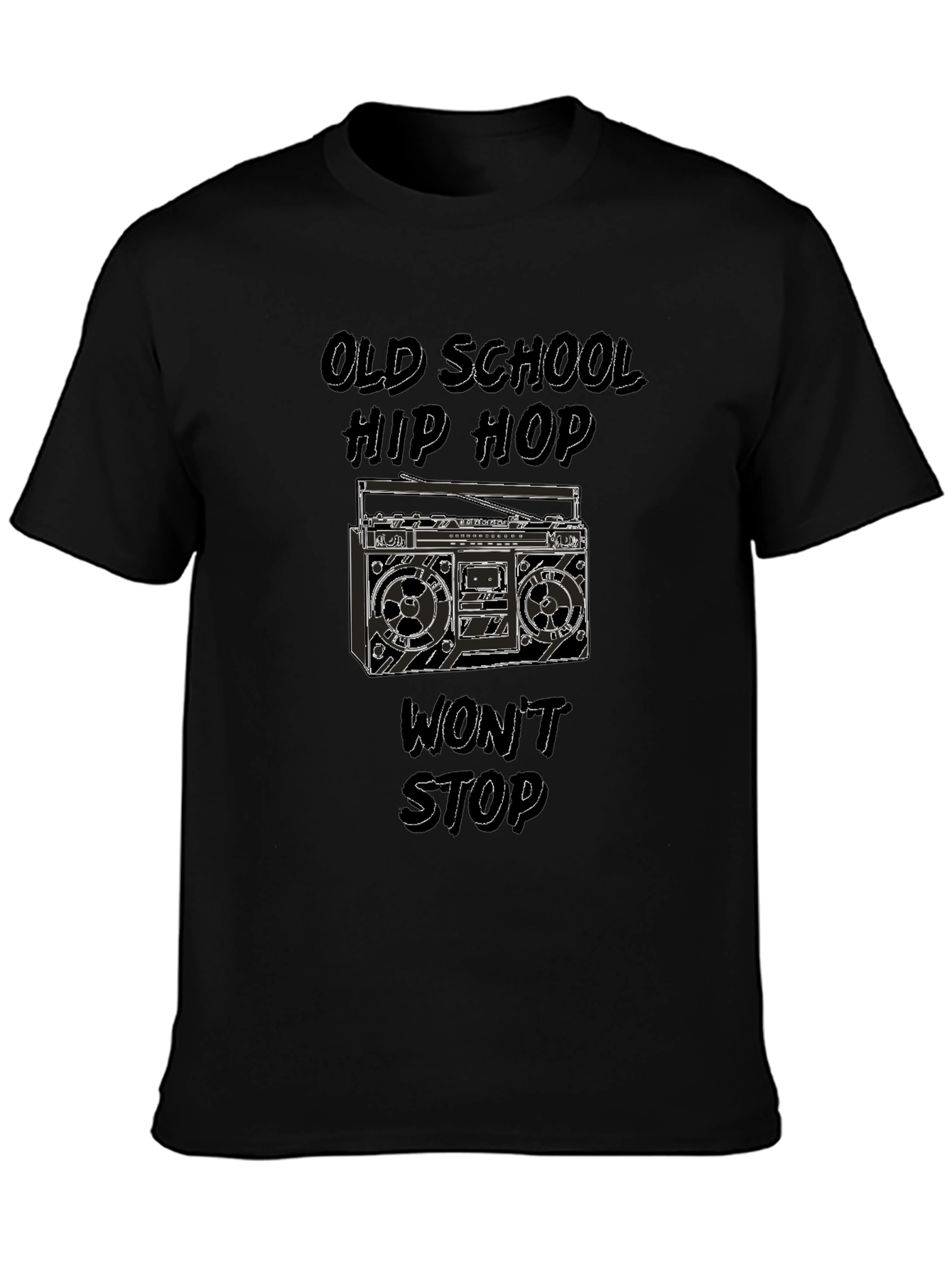 Old School Hip Hop Boombox Graphic Tee