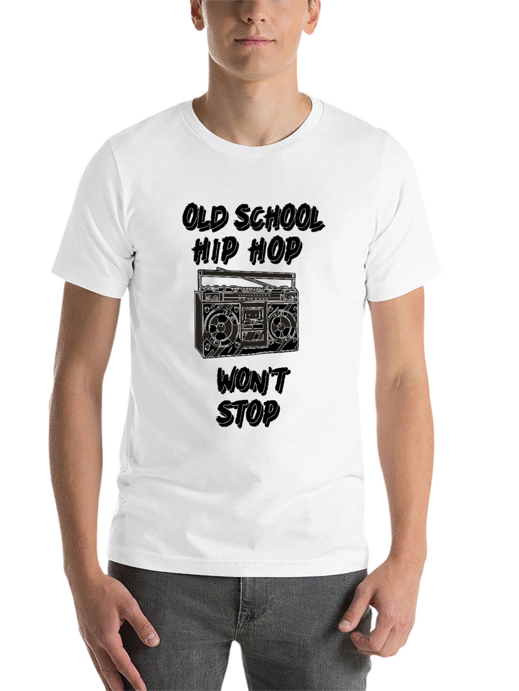 Old School Hip Hop Boombox Graphic Tee