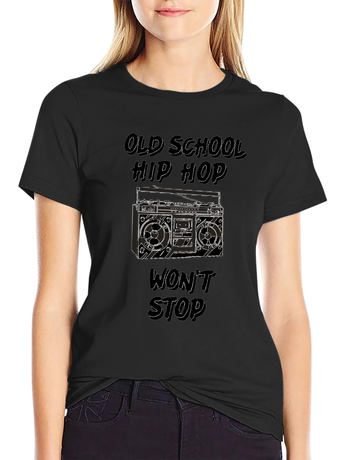 Old School Hip Hop Boombox Graphic Tee