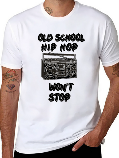 Old School Hip Hop Boombox Graphic Tee