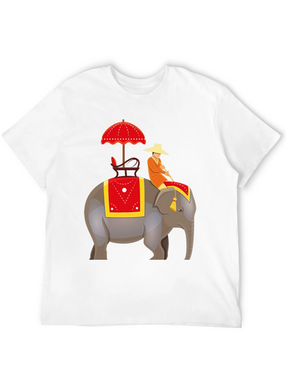 Elephant Rider Graphic Tee - Unique Design