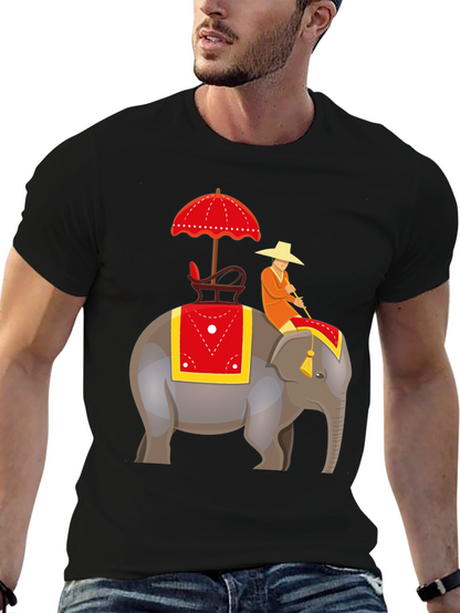 Elephant Rider Graphic Tee - Unique Design