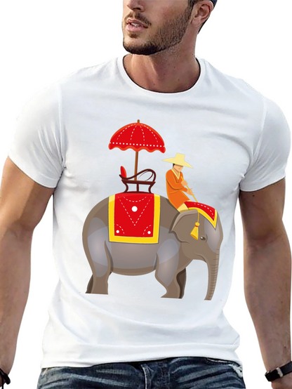 Elephant Rider Graphic Tee - Unique Design
