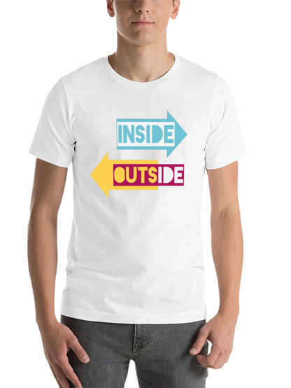 Inside Outside Arrow Graphic Black T-Shirt