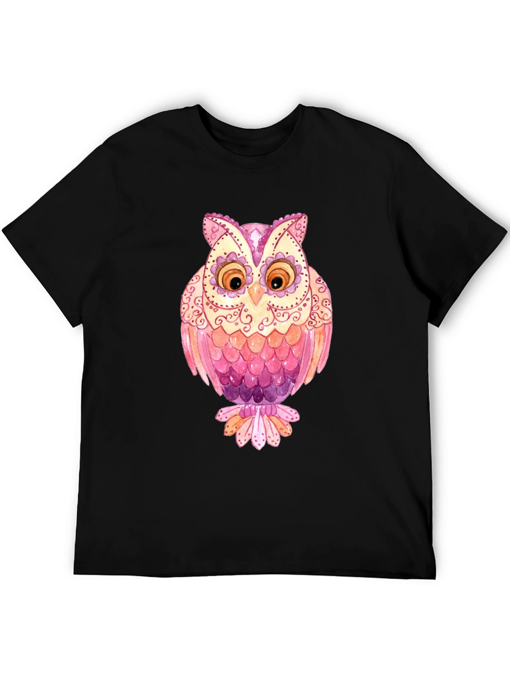 Owl Graphic T-Shirt - Mens Black Tee