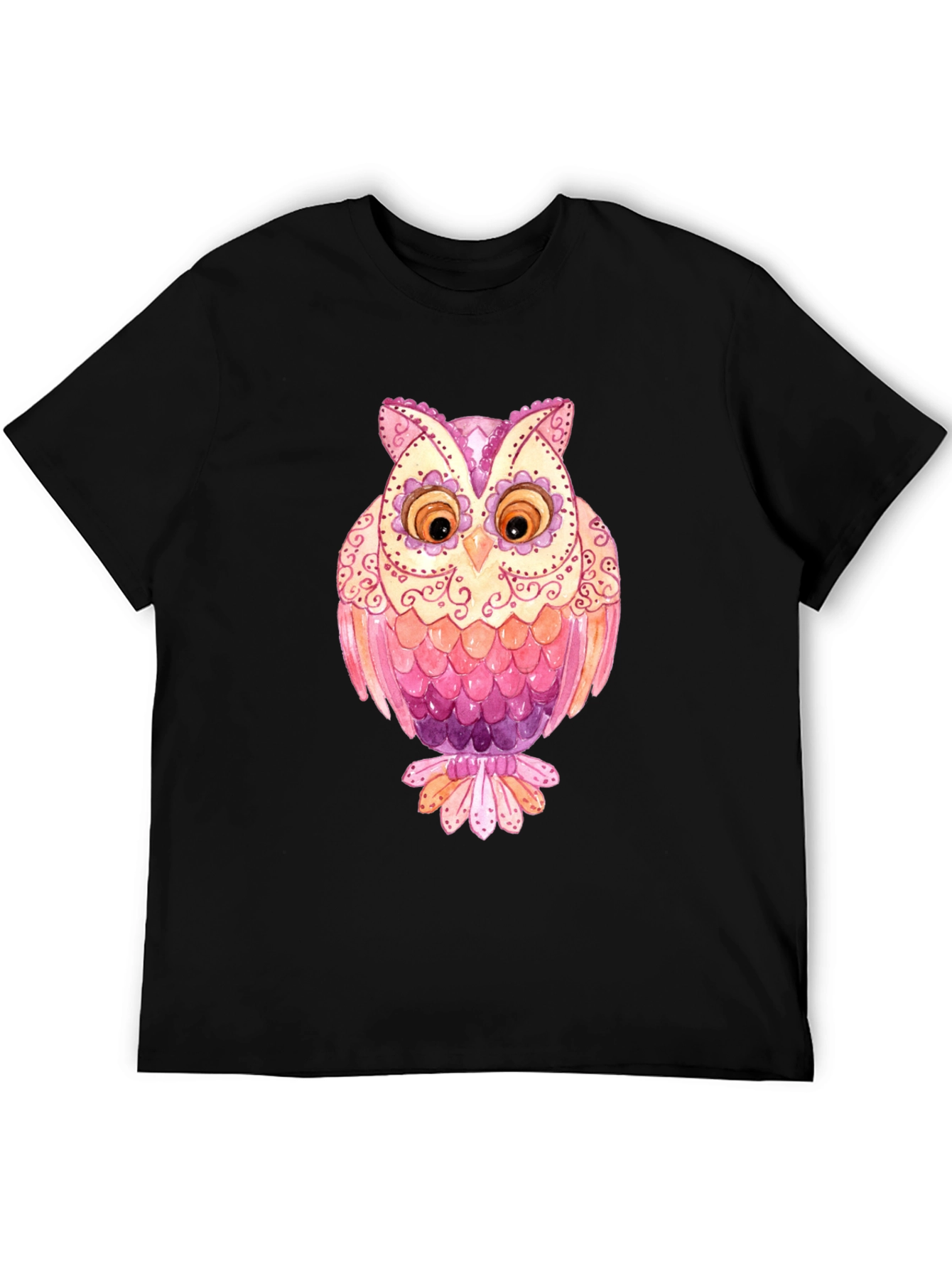Owl Graphic T-Shirt - Mens Black Tee