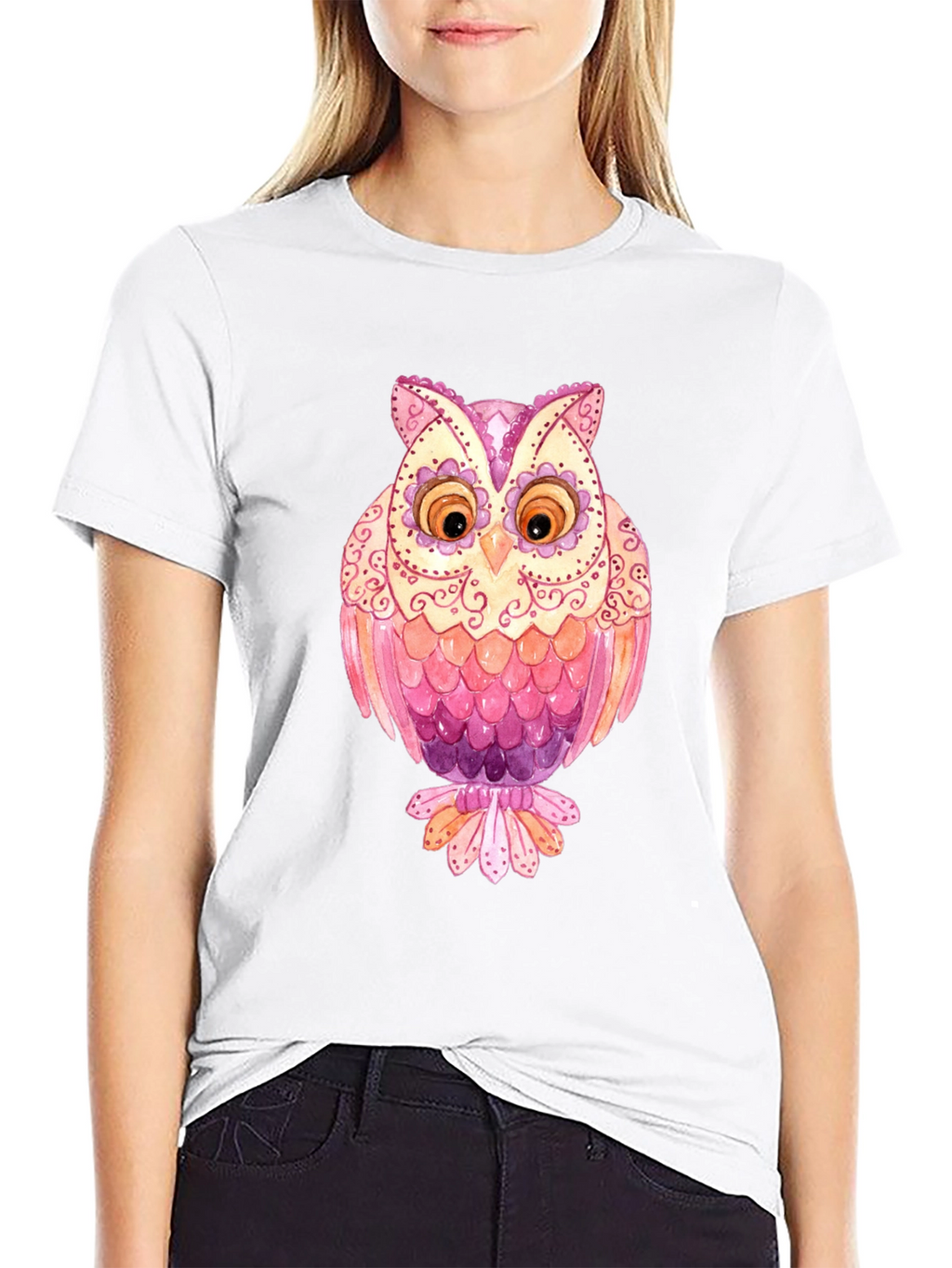 Owl Graphic T-Shirt - Mens Black Tee