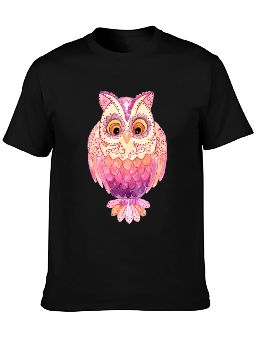 Owl Graphic T-Shirt - Mens Black Tee
