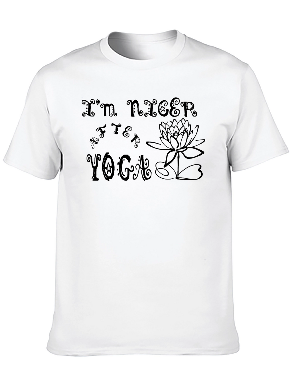 Im Nicer After Yoga Black Graphic T-Shirt