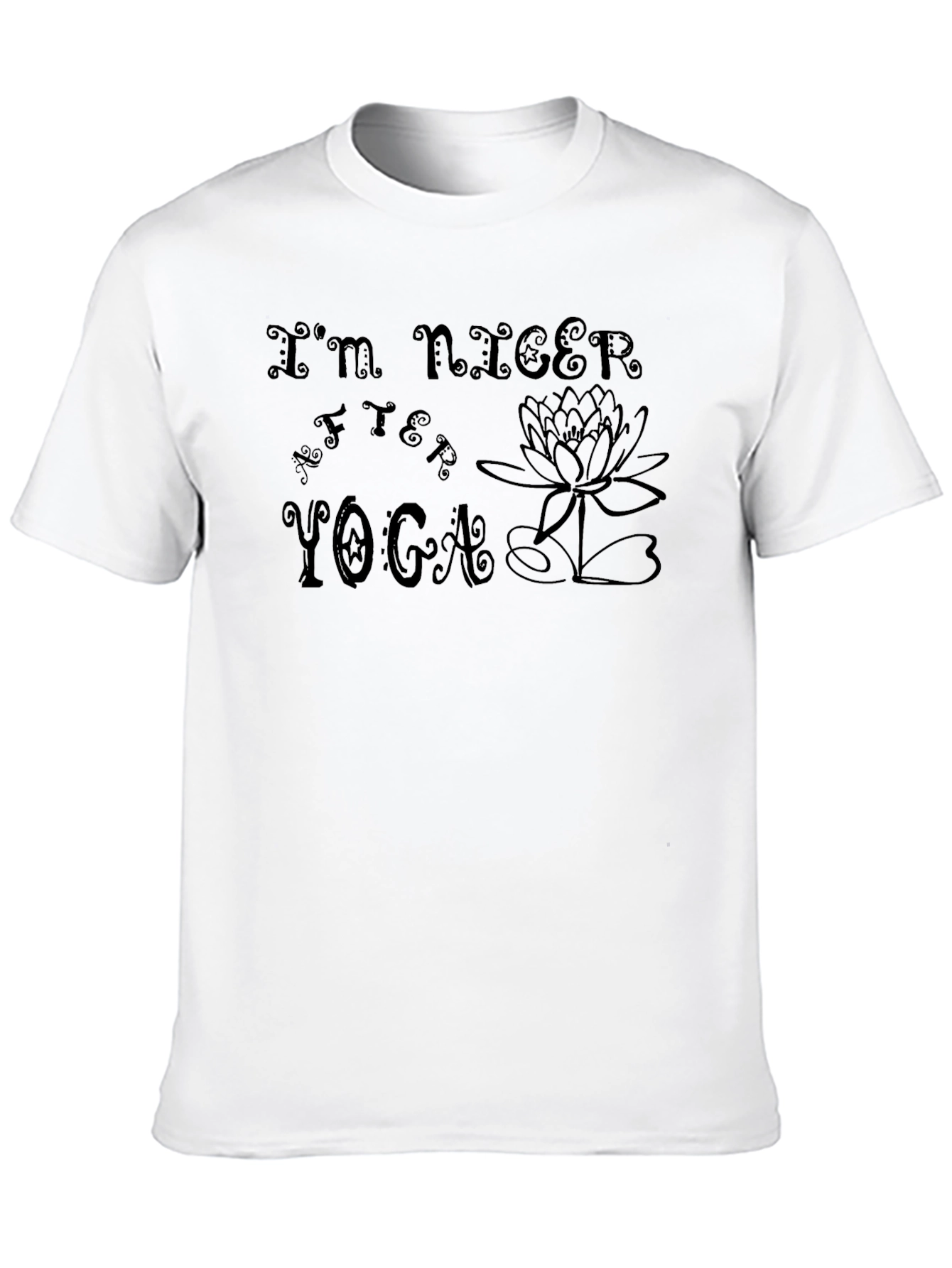 Im Nicer After Yoga Black Graphic T-Shirt