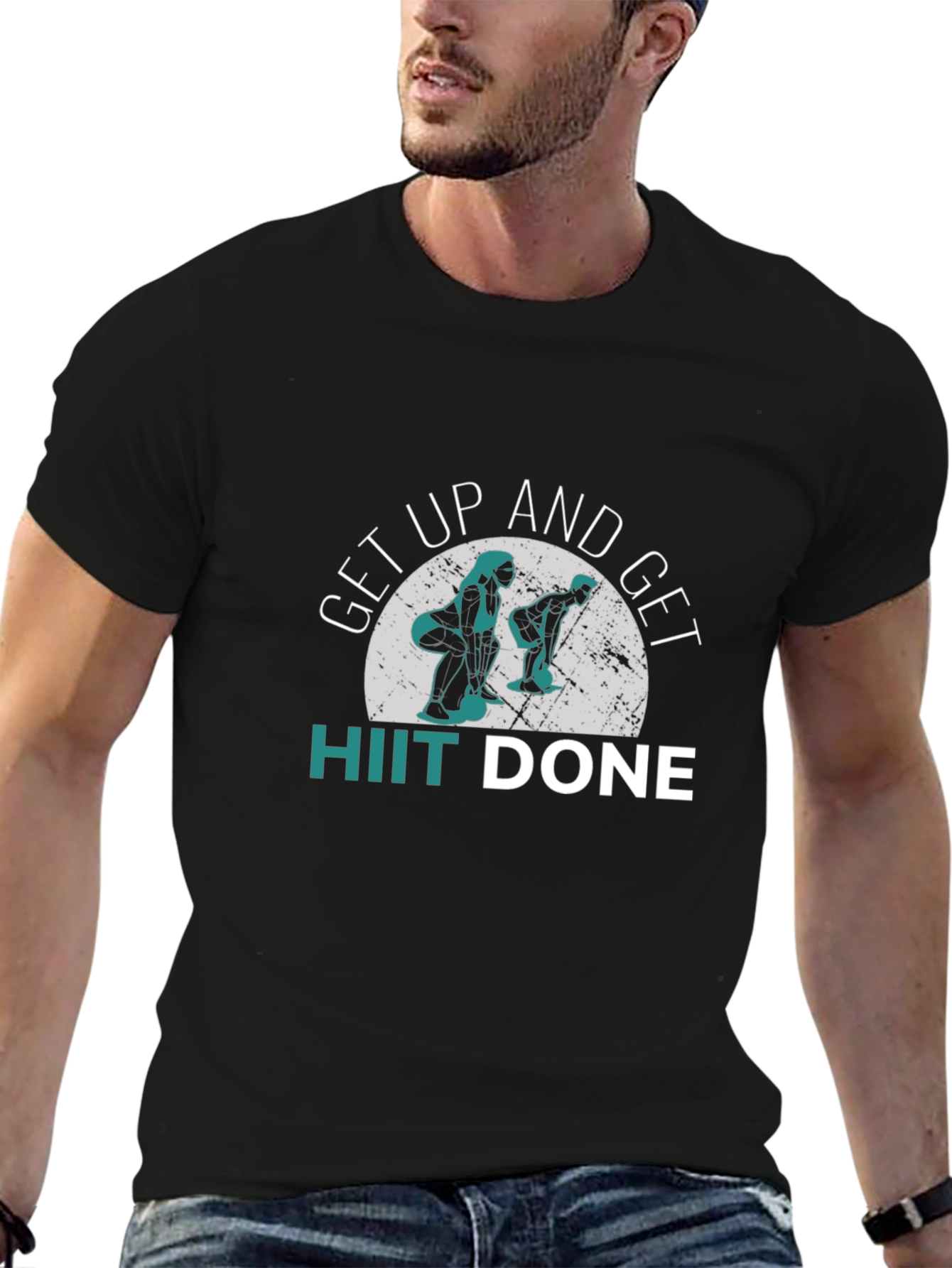 HIIT Done Black Graphic T-Shirt