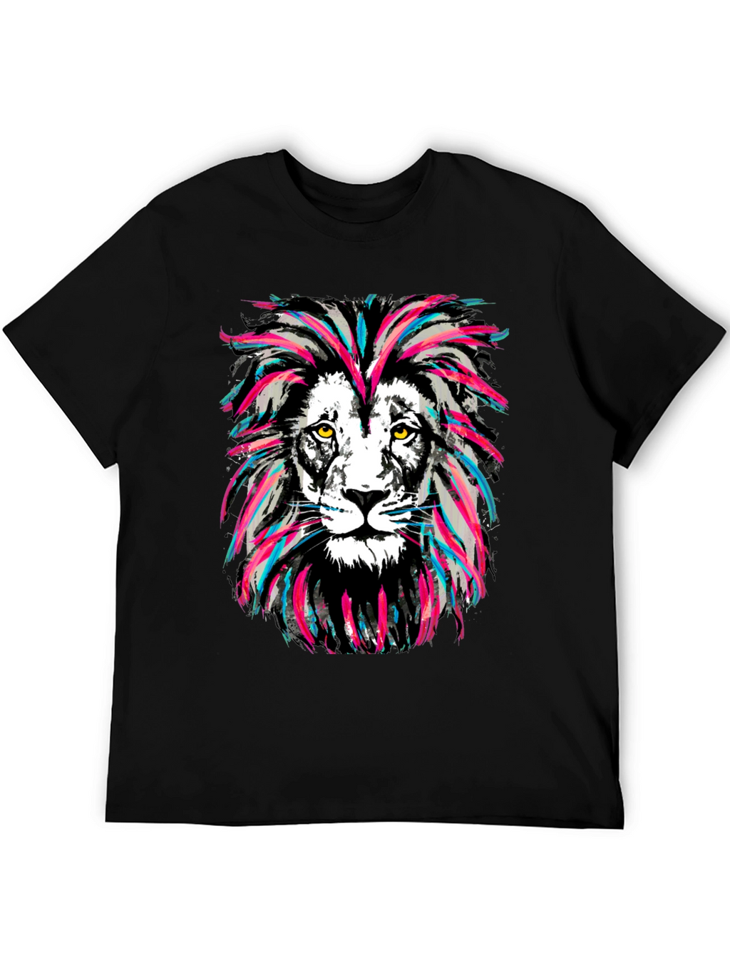 Lion Head Graphic Print Tee