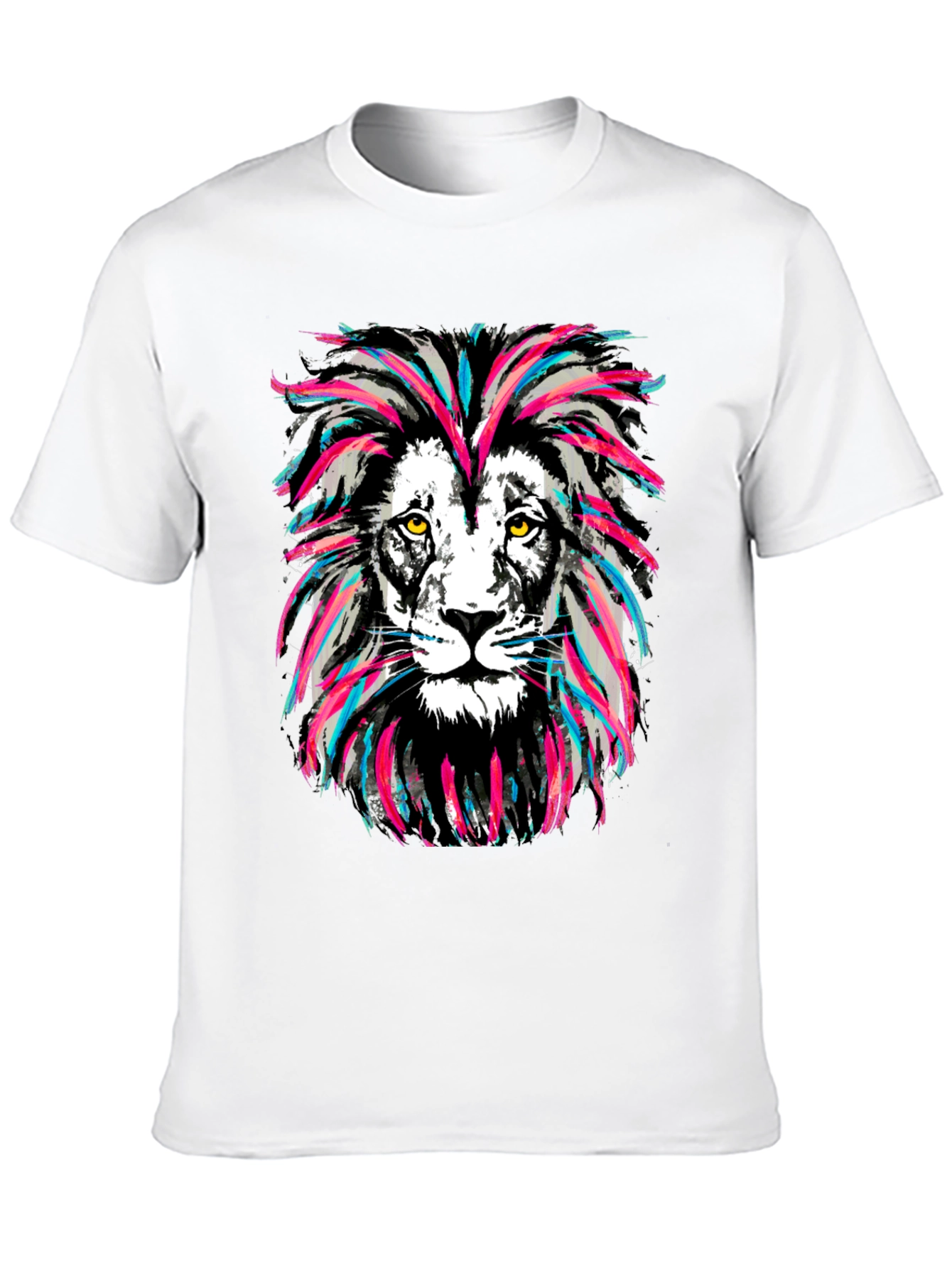 Lion Head Graphic Print Tee