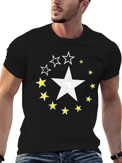 Star Circle Black T-Shirt