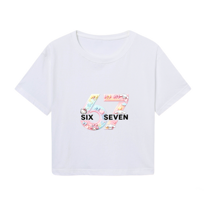 Happy Birthday Hello Kitty Party Vibe Crop Tee