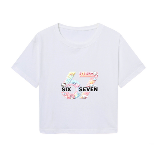 Happy Birthday Hello Kitty Party Vibe Crop Tee
