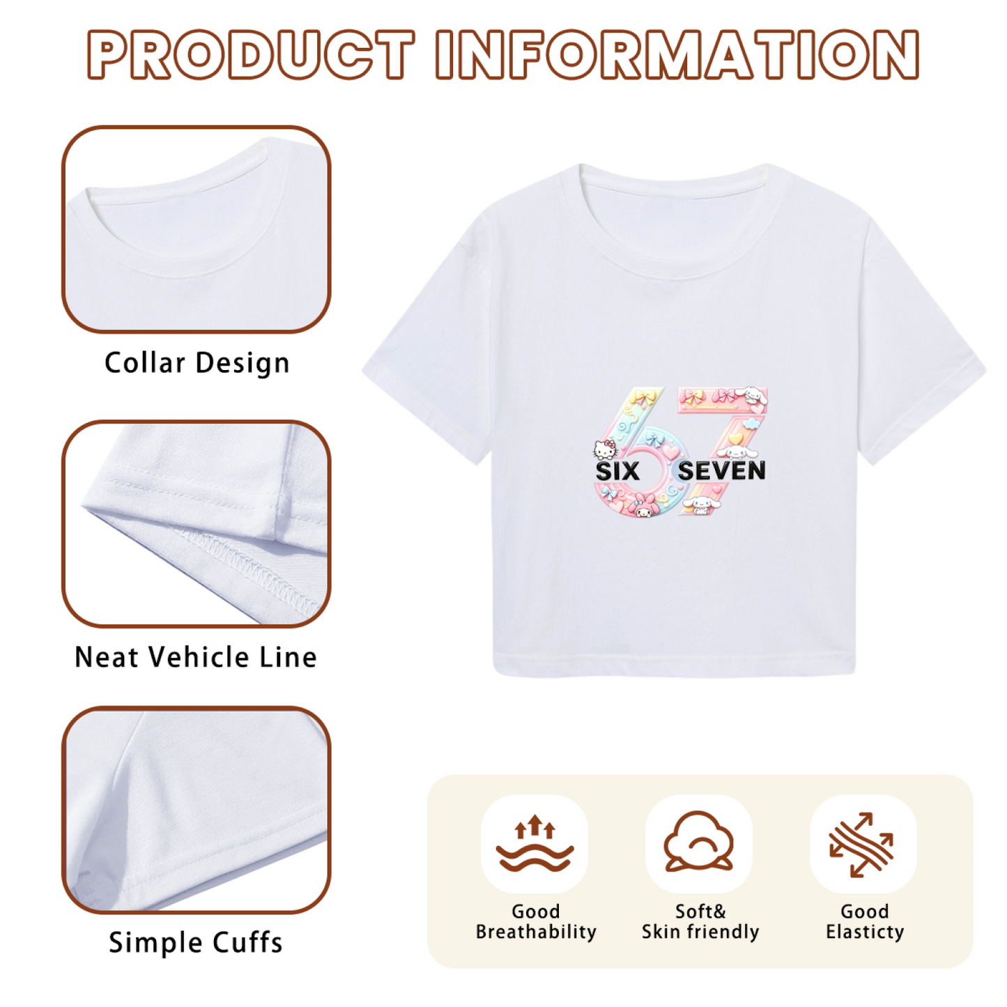 Happy Birthday Hello Kitty Party Vibe Crop Tee