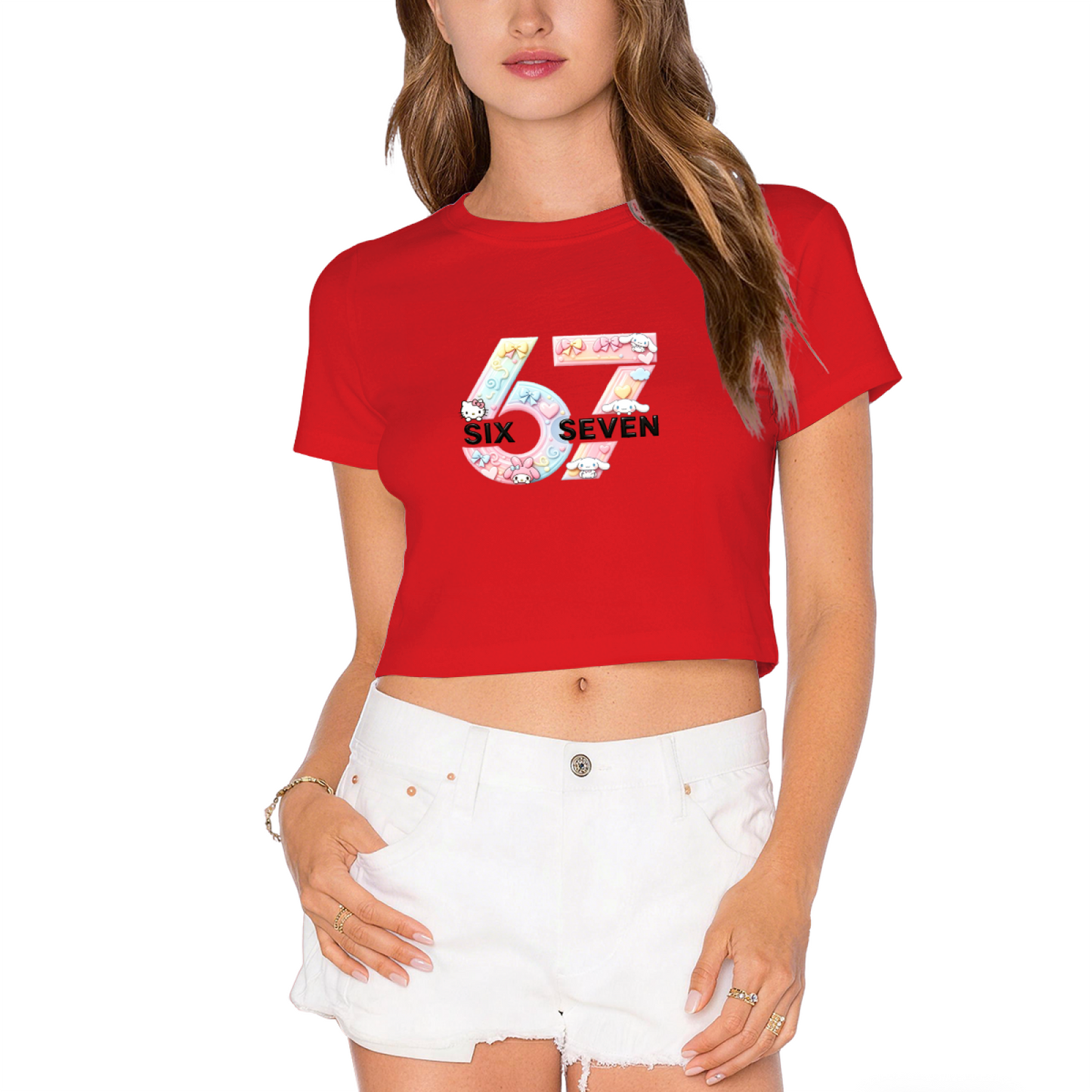 Happy Birthday Hello Kitty Party Vibe Crop Tee