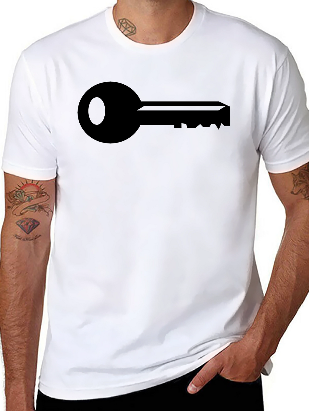 Key Graphic Black T-Shirt - Classic Design