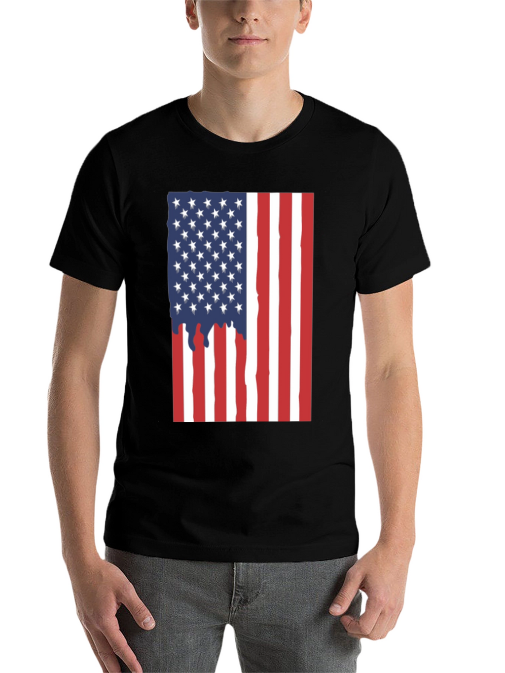 American Flag Dripping T-Shirt - Patriotic USA Pride Tee